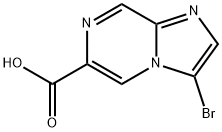 Imidazo[1,2-a]pyrazine-6-carboxylic acid, 3-bromo- Structure