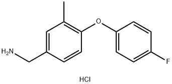 4-(4-fluorophenoxy)-3-methylphenyl]methanamine hydrochloride 구조식 이미지