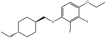 Benzene, 1-ethoxy-4-[(trans-4-ethylcyclohexyl)methoxy]-2,3-difluoro- Structure