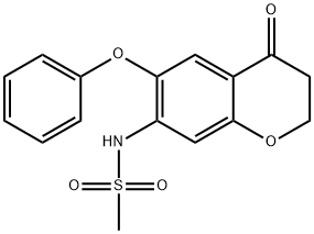 Methanesulfonamide, N-(3,4-dihydro-4-oxo-6-phenoxy-2H-1-benzopyran-7-yl)- Structure