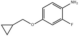 Benzenamine, 4-(cyclopropylmethoxy)-2-fluoro- Structure