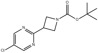 1-Azetidinecarboxylic acid, 3-(5-chloro-2-pyrimidinyl)-, 1,1-dimethylethyl ester Structure