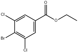 Benzoic acid, 4-bromo-3,5-dichloro-, ethyl ester Structure