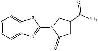 3-Pyrrolidinecarboxamide, 1-(2-benzothiazolyl)-5-oxo- Structure