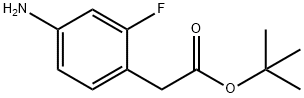 Benzeneacetic acid, 4-amino-2-fluoro-, 1,1-dimethylethyl ester 구조식 이미지