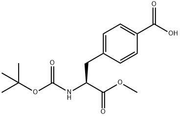 (S)-4-(2-((tert-butoxycarbonyl)amino)-3-methoxy-3-oxopropyl)benzoic acid Structure