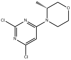 Morpholine, 4-(2,6-dichloro-4-pyrimidinyl)-3-methyl-, (3R)- Structure