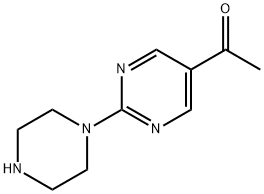 1-[2-(1-Piperazinyl)-5-pyrimidinyl]ethanone Structure