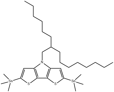 4-(2-butyloctyl)-2,6-bis(trimethylstannyl)-4H-dithieno[3,2-b:2',3'-d]pyrrole Structure
