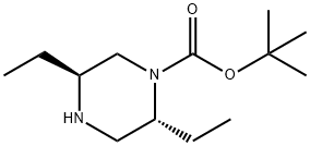 tert-butyl (2R,5S)-2,5-diethylpiperazine-1-carboxylate Structure