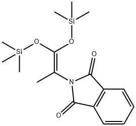 1H-Isoindole-1,3(2H)-dione, 2-[1-methyl-2,2-bis[(trimethylsilyl)oxy]ethenyl]- 구조식 이미지