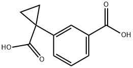 Benzoic acid, 3-(1-carboxycyclopropyl)- Structure