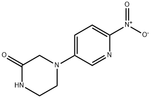 4-(6-Nitro-3-pyridinyl)-2-piperazinone Structure