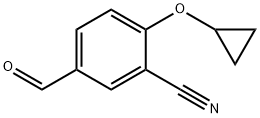 Benzonitrile, 2-(cyclopropyloxy)-5-formyl- Structure