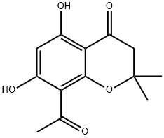 8-Acetyl-5,7-dihydroxy-2,2-dimethylchroman-4-one 구조식 이미지