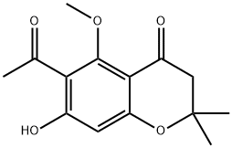 6-Acetyl-7-hydroxy-5-methoxy-2,2-dimethylchroman-4-one Structure