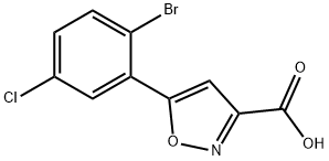 5-(2-bromo-5-chlorophenyl)isoxazole-3-carboxylic acid Structure