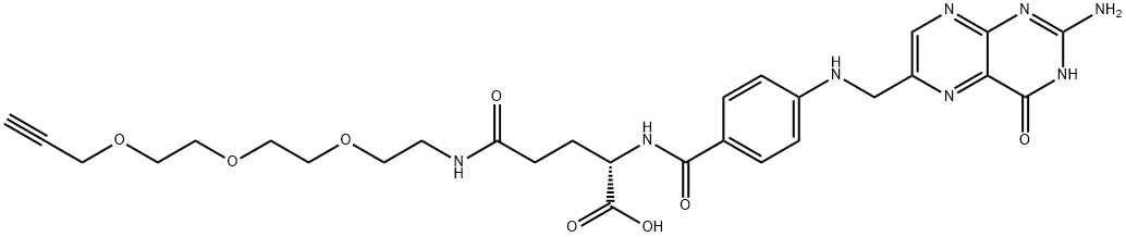 9,12,15-Trioxa-6-azaoctadec-17-ynoic acid, 2-[[4-[[(2-amino-3,4-dihydro-4-oxo-6-pteridinyl)methyl]amino]benzoyl]amino]-5-oxo-, (2S)- Structure