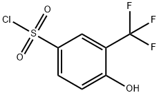 Benzenesulfonyl chloride, 4-hydroxy-3-(trifluoromethyl)- Structure