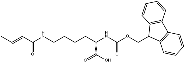 L-Lysine, N2-[(9H-fluoren-9-ylmethoxy)carbonyl]-N6-[(2E)-1-oxo-2-buten-1-yl]- Structure