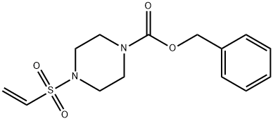 1-Piperazinecarboxylic acid, 4-(ethenylsulfonyl)-, phenylmethyl ester 구조식 이미지
