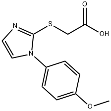 Acetic acid, 2-[[1-(4-methoxyphenyl)-1H-imidazol-2-yl]thio]- Structure