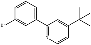 Pyridine, 2-(3-bromophenyl)-4-(1,1-dimethylethyl)- Structure