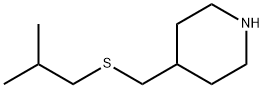 Piperidine, 4-[[(2-methylpropyl)thio]methyl]- Structure