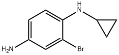 1,4-Benzenediamine, 2-bromo-N1-cyclopropyl- Structure