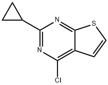 Thieno[2,3-d]pyrimidine, 4-chloro-2-cyclopropyl- 구조식 이미지