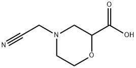 2-Morpholinecarboxylic acid, 4-(cyanomethyl)- Structure