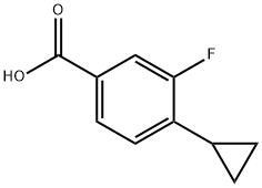 Benzoic acid, 4-cyclopropyl-3-fluoro- Structure