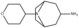 8-Azabicyclo[3.2.1]octan-3-amine, 8-(tetrahydro-2H-pyran-4-yl)- Structure