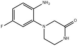 4-(2-Amino-5-fluorophenyl)-2-piperazinone 구조식 이미지