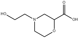 2-Morpholinecarboxylic acid, 4-(2-hydroxyethyl)- 구조식 이미지