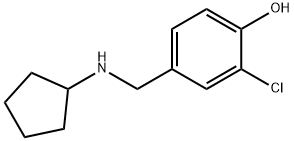 Phenol, 2-chloro-4-[(cyclopentylamino)methyl]- Structure