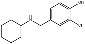 Phenol, 2-chloro-4-[(cyclohexylamino)methyl]- Structure