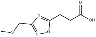 3-{3-[(methylsulfanyl)methyl]-1,2,4-oxadiazol-5-yl}propanoic acid Structure