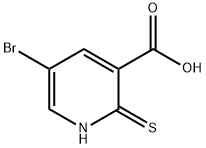 3-Pyridinecarboxylic acid, 5-bromo-1,2-dihydro-2-thioxo- 구조식 이미지