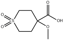 2H-Thiopyran-4-carboxylic acid, tetrahydro-4-methoxy-, 1,1-dioxide Structure