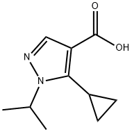 5-cyclopropyl-1-(propan-2-yl)-1H-pyrazole-4-carboxylic acid 구조식 이미지