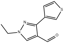 1H-Pyrazole-4-carboxaldehyde, 1-ethyl-3-(3-thienyl)- Structure