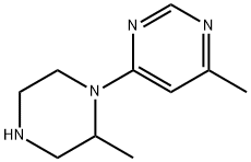 Pyrimidine, 4-methyl-6-(2-methyl-1-piperazinyl)- Structure