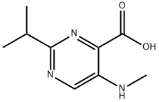 4-Pyrimidinecarboxylic acid, 5-(methylamino)-2-(1-methylethyl)- Structure