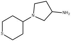 3-Pyrrolidinamine, 1-(tetrahydro-2H-thiopyran-4-yl)- Structure