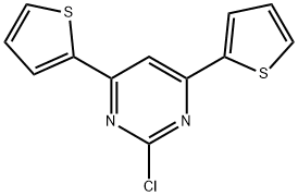 Pyrimidine, 2-chloro-4,6-di-2-thienyl- 구조식 이미지