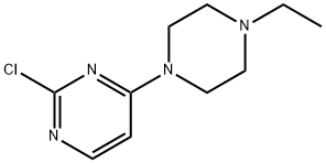 Pyrimidine, 2-chloro-4-(4-ethyl-1-piperazinyl)- 구조식 이미지