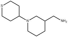 3-Piperidinemethanamine, 1-(tetrahydro-2H-thiopyran-4-yl)- Structure