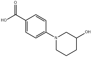 Benzoic acid, 4-(3-hydroxy-1-piperidinyl)- Structure