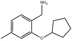 [2-(cyclopentyloxy)-4-methylphenyl]methanamine Structure